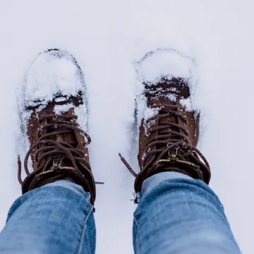 Kängor på snö - vintervandring