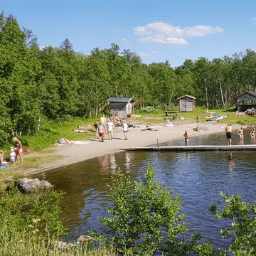 badgäster på Tänndalssjön