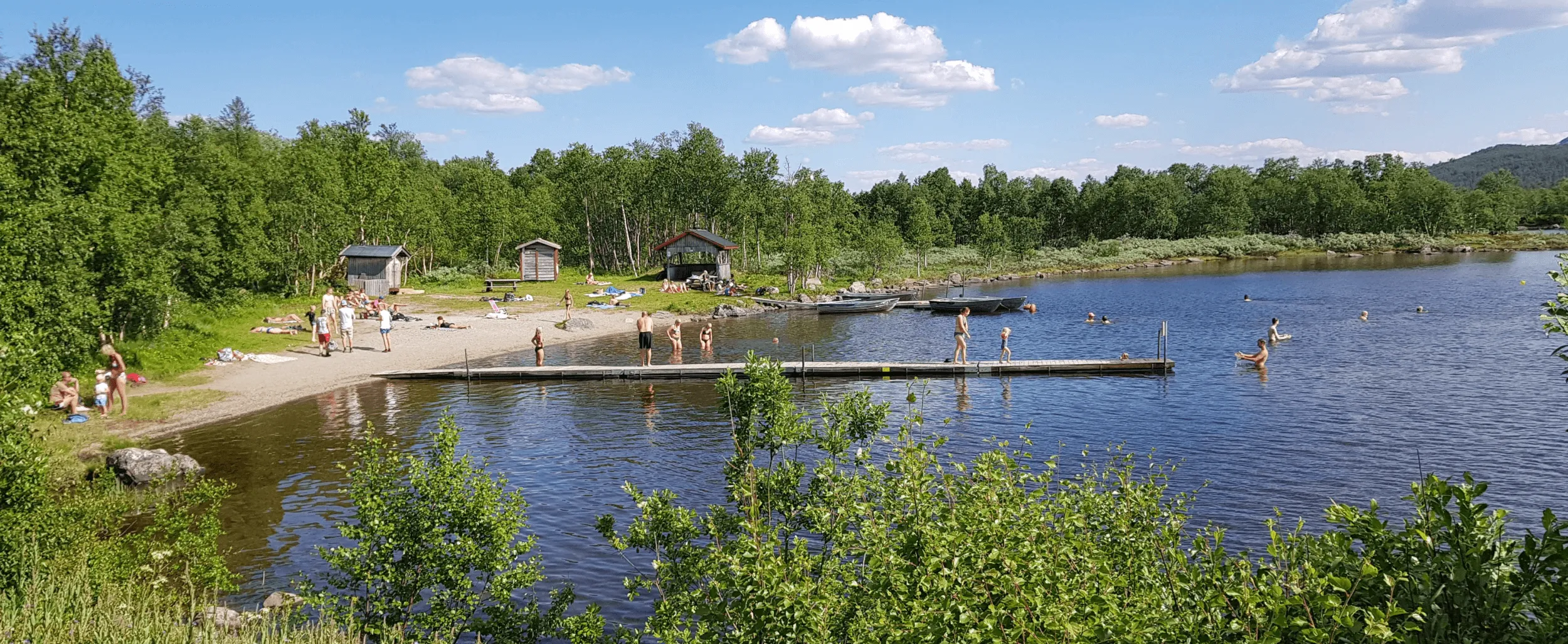 badgäster på Tänndalssjön