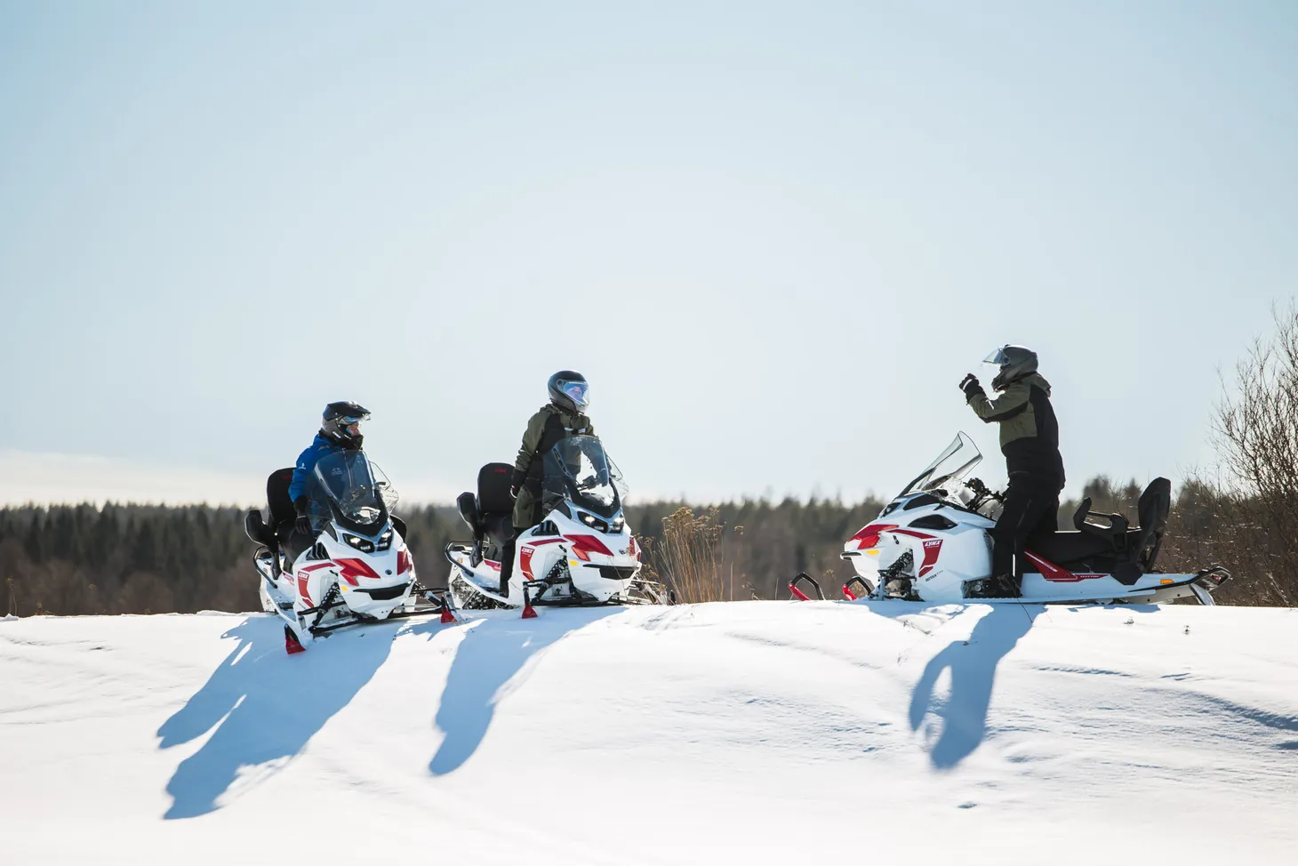 Tre elskotrar redo för guidate turer i Funäsfjällen
